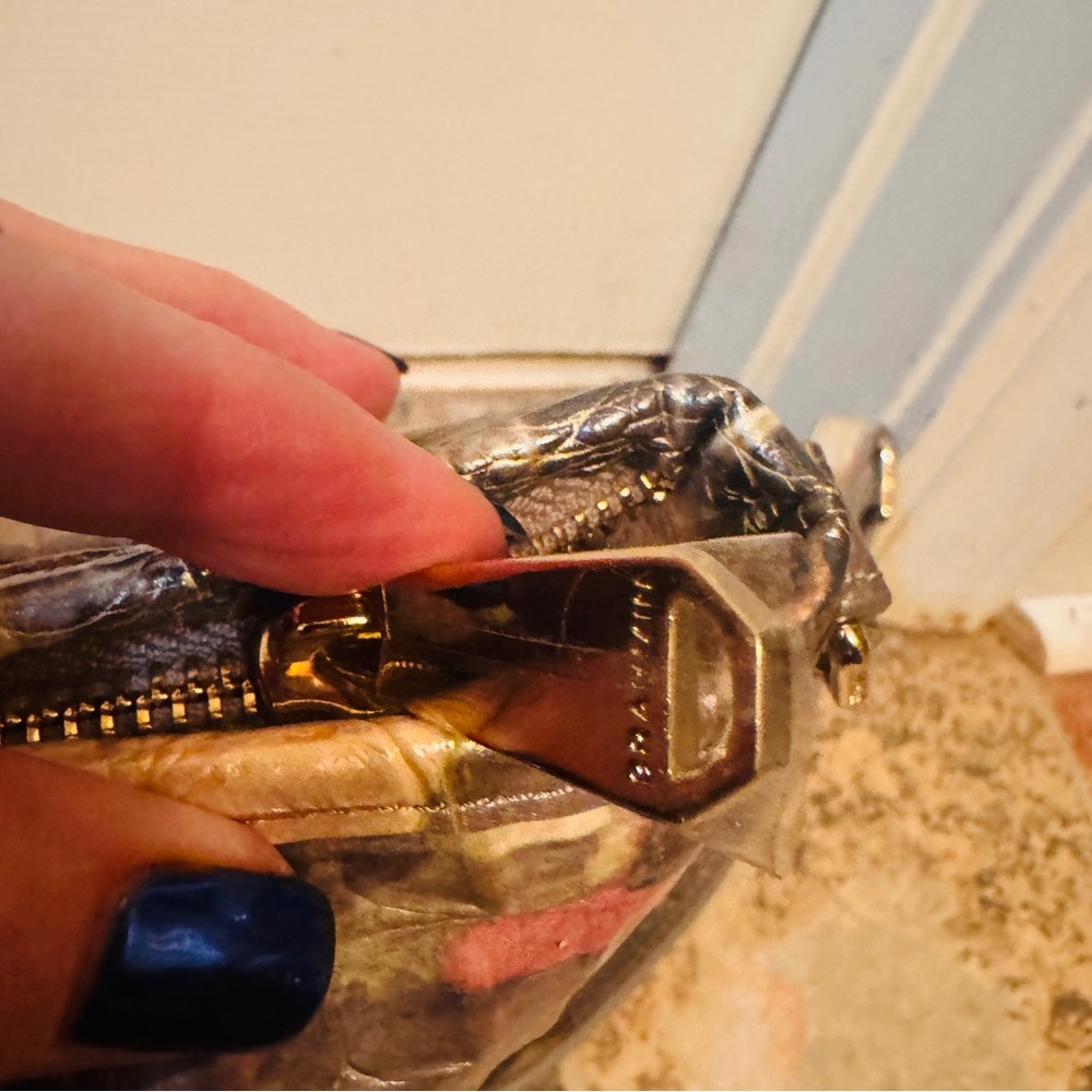 RARE COLOR! Brahmin Genuine Leather Croc Embossed Mini Asher in Muse Melbourne! - Picture 12 of 16